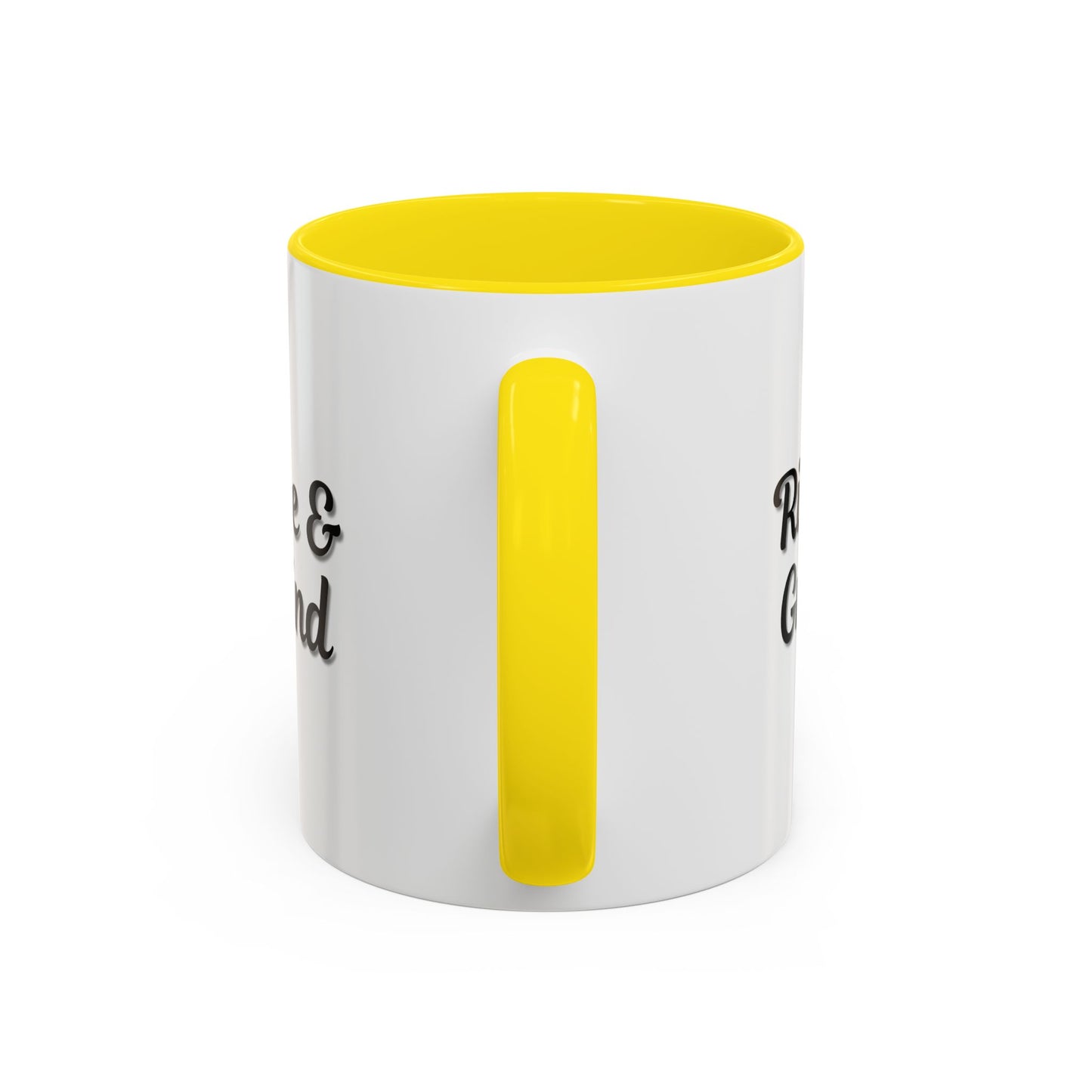 Motivational Rise & Grind Coffee Mug, Black Accent Mug, Daily Inspiration, Gift for Coffee Lovers, 11oz 15oz Ceramic Cup