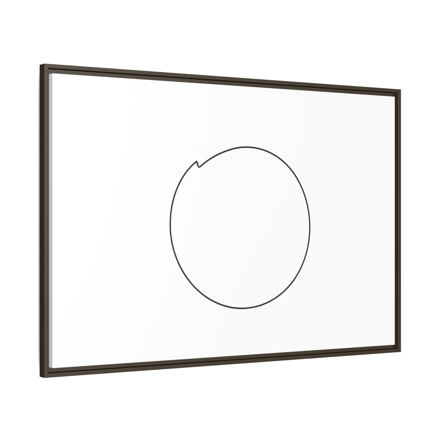 Minimal Circle Line Matte Canvas Framed | Modern Abstract Wall Art