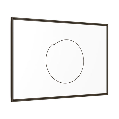 Minimal Circle Line Matte Canvas Framed | Modern Abstract Wall Art