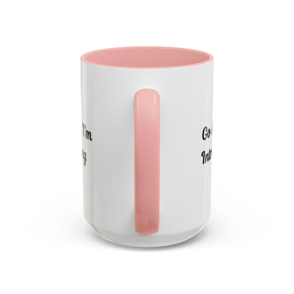 Go Away, I'm Introverting Accent Coffee Mug — Funny Introvert Ceramic Mug (11/15oz)