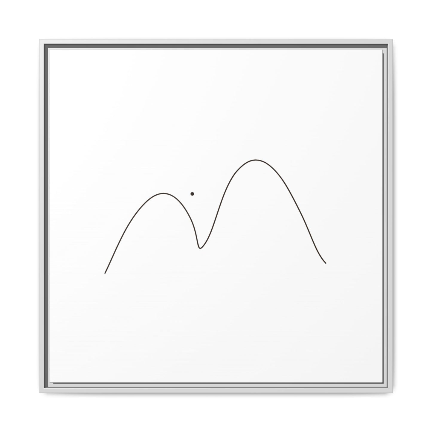 Minimal Line Mountains Matte Canvas Framed