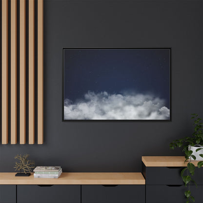 Night Sky Clouds Matte Canvas Framed | Starry Wall Art - TRV