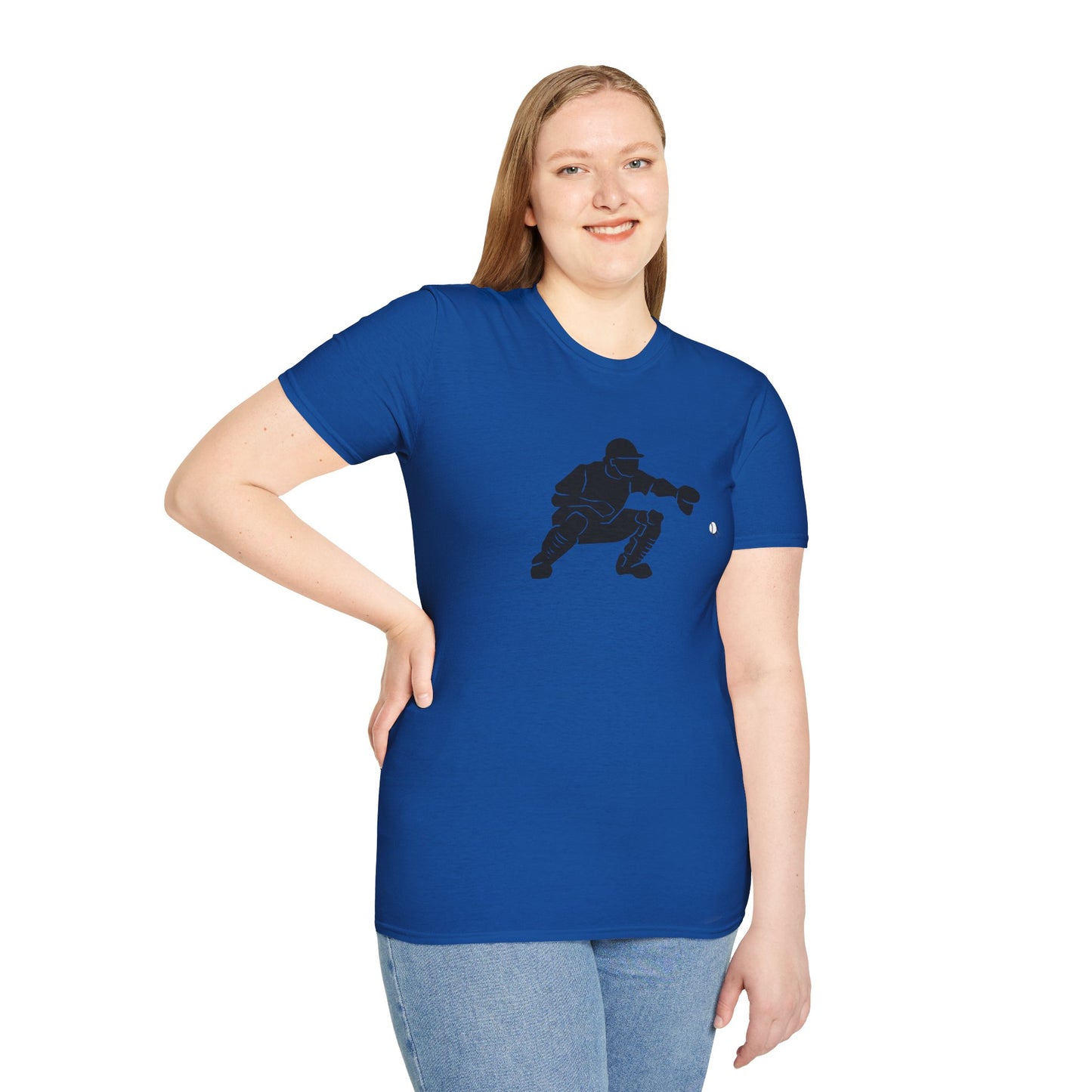 Baseball Catcher Unisex Softstyle T-Shirt, Sports Apparel, Gift for Athletes, Workout Gear, Casual Wear, Special Occasions