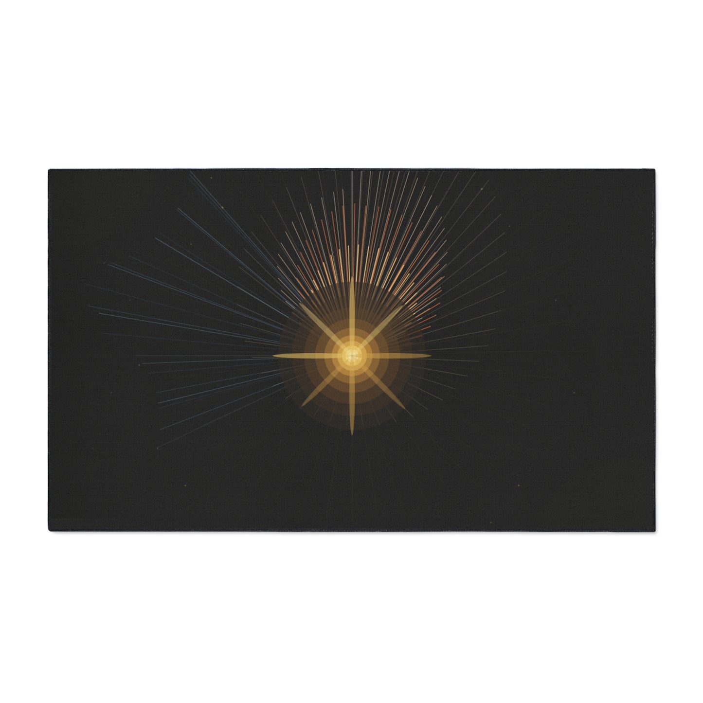 Radiant Star Burst Floor Mat | Black Entrance Rug - TRV