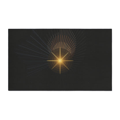 Radiant Star Burst Floor Mat | Black Entrance Rug - TRV