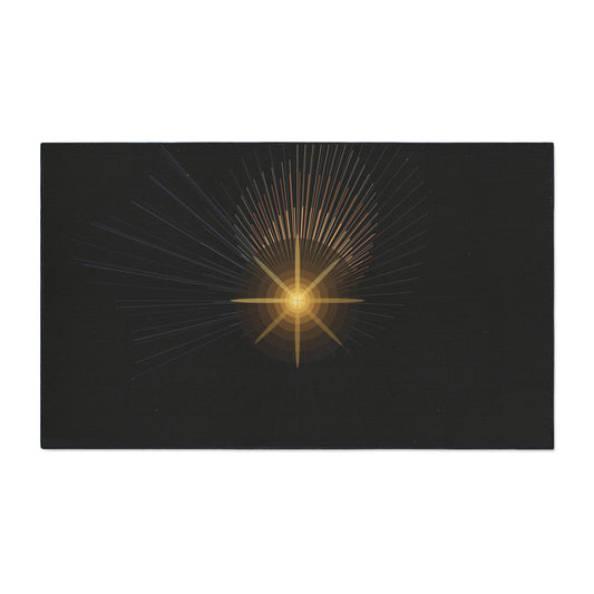 Radiant Star Burst Floor Mat | Black Entrance Rug - TRV