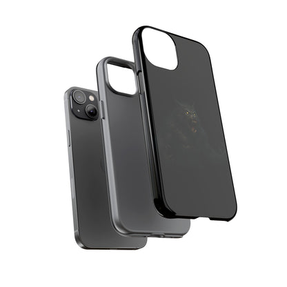 Werewolf Phone Case, Tough Cases, Black Panther Design, Gift for Animal Lovers, Phone Accessories, Fierce Phone Protection - TRV