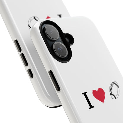 Football Love Phone Case - Tough Cases, Unique Sports Lover Gift, Personalized Cellphone Cover, Birthday Present, Sports Equipment - TRV