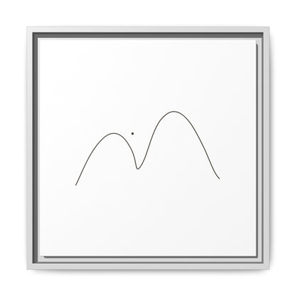 Minimal Line Mountains Matte Canvas Framed