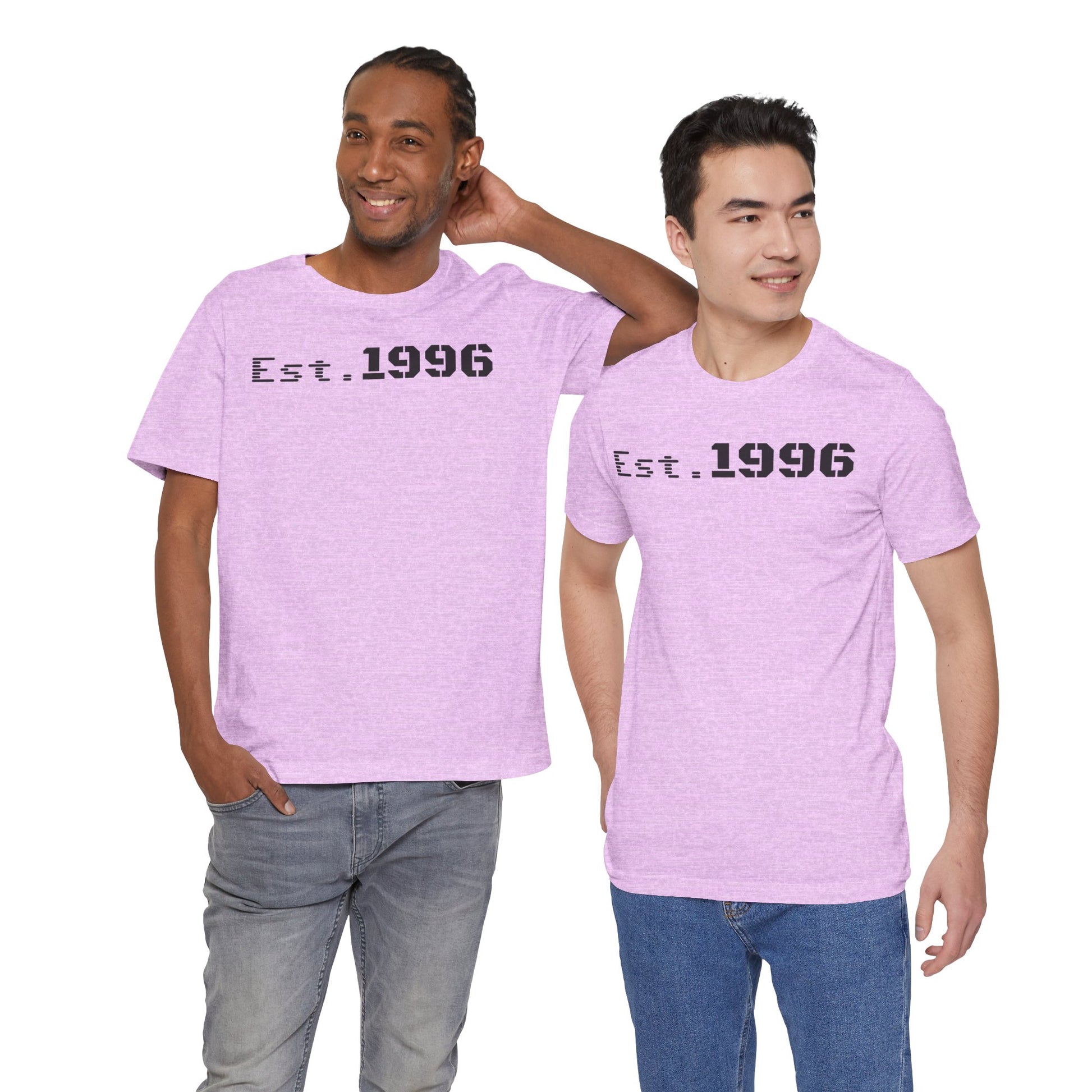 Established 1996 Unisex T-Shirt, Vintage Year Tee, Birth Year Gift, Casual Fashion, Personalized Graphic Tee - TRV