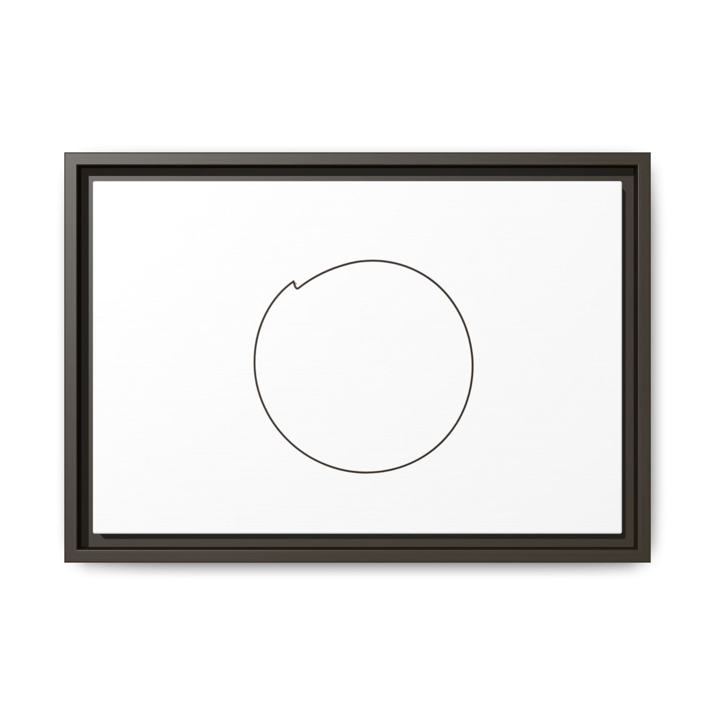 Minimal Circle Line Matte Canvas Framed | Modern Abstract Wall Art