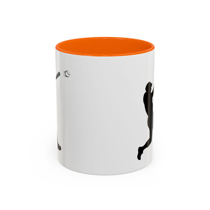 Baseball Player Accent Coffee Mug, Sports Gift, Baseball Lover Mug, Unique Coffee Cup, Personalized Sports Mug - TRV