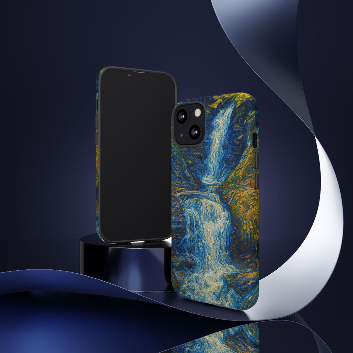 Artistic Phone Case - Waterfall Design, Unique Gift, Phone Accessory, Nature Lover, Original Artwork - TRV