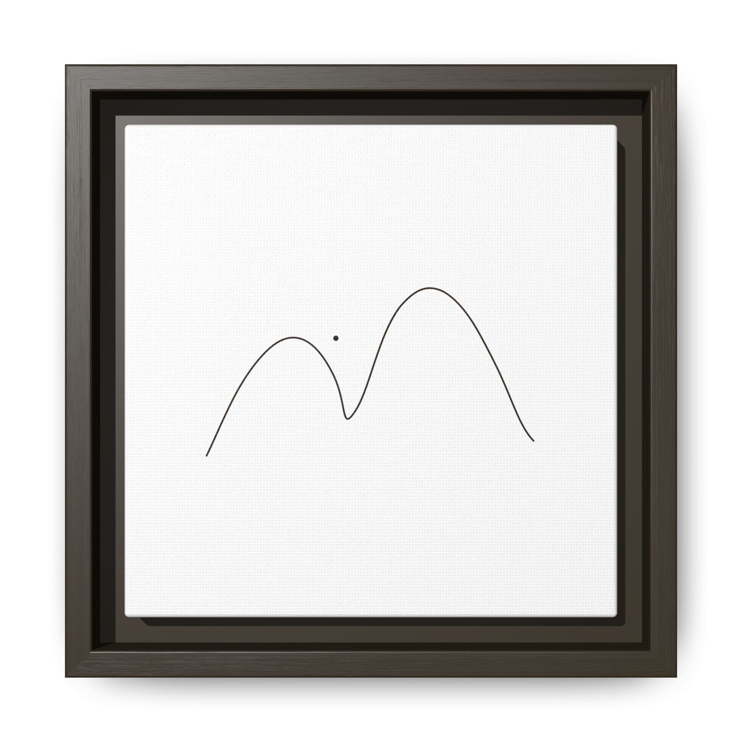 Minimal Line Mountains Matte Canvas Framed