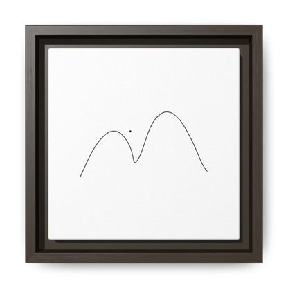 Minimal Line Mountains Matte Canvas Framed