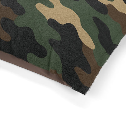 Camouflage Pet Bed — Plush Camo Dog & Cat Cushion