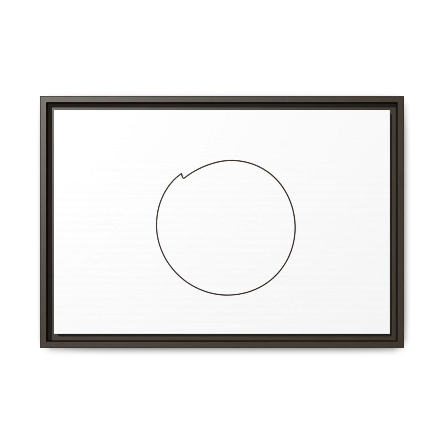 Minimal Circle Line Matte Canvas Framed | Modern Abstract Wall Art