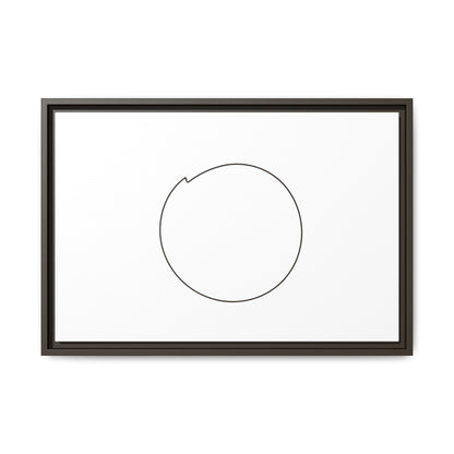 Minimal Circle Line Matte Canvas Framed | Modern Abstract Wall Art