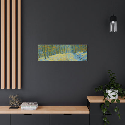 Wall Art Print, Winter Landscape Canvas Home Decor, Gift for Nature Lovers, Seasonal Artwork, Cozy Housewarming Decoration - TRV