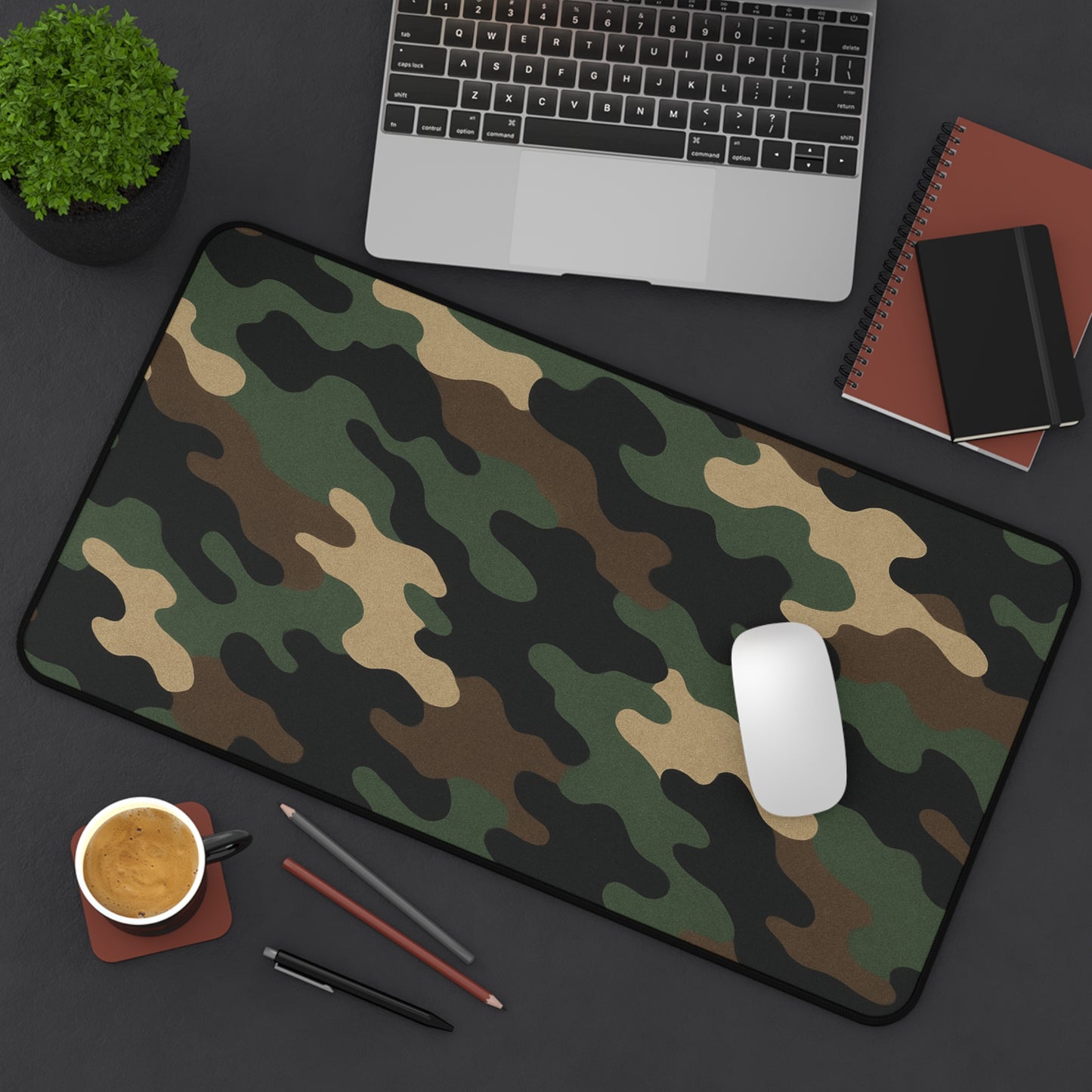 Camouflage Desk Mat - Stylish Workspace Decor, Gamer Mouse Pad, Home Office Accessory, Military Theme, Durable and Functional - TRV