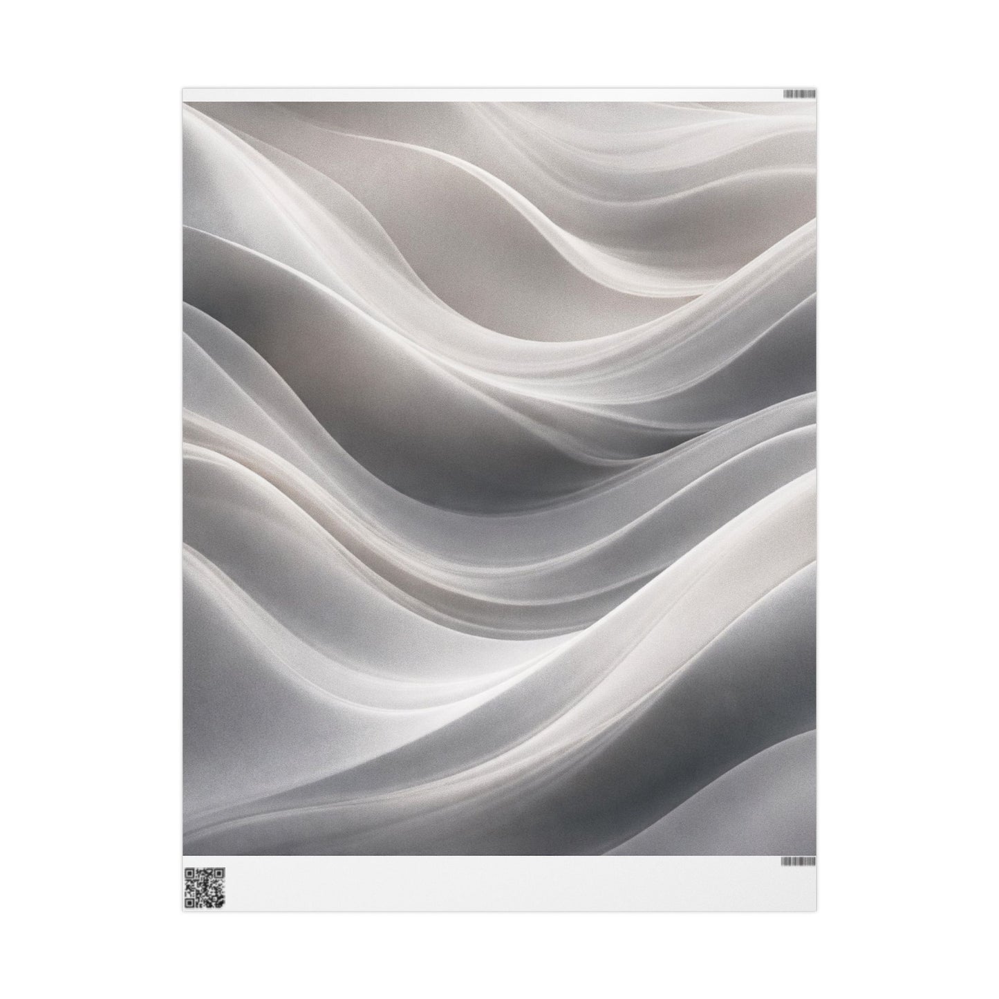 Silver Marble Swirl Wrapping Paper | Abstract Metallic Gift Wrap