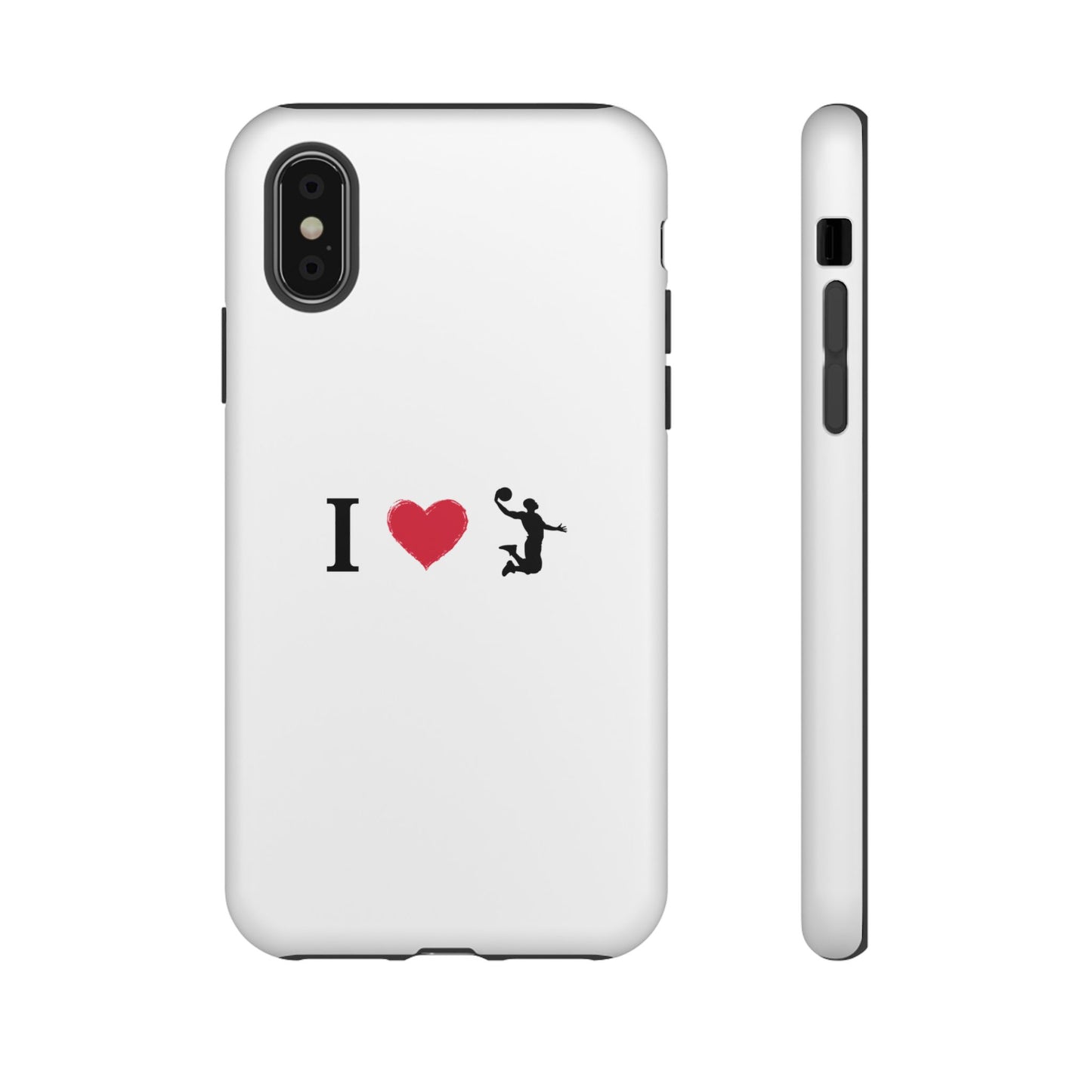 I Love Basketball Phone Case, Sporty Cell Cover, Basketball Gift for Players, Tough Cases, Love for Sports Accessories - TRV