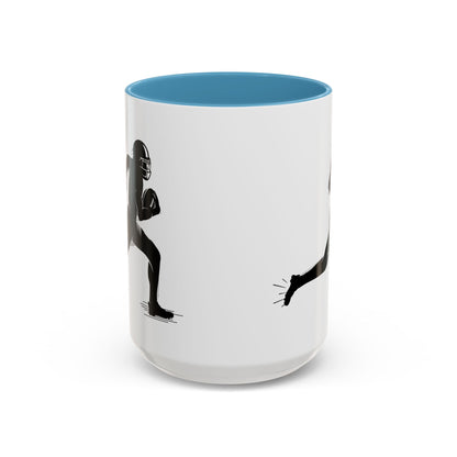 Football Player Themed Accent Coffee Mug, Sports Fan Gift, Unique Mug for Athletes, Coffee Lover, Game Day Essential - TRV
