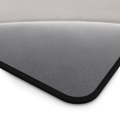 Neutral Abstract Waves Desk Mat | Gray Marble Swirl Surface