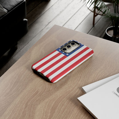 American Flag Phone Case - Patriotic Cell Cover, Tough Cases, USA Pride, Independence Day Gift, Veteran's Day, Phone Protection - TRV