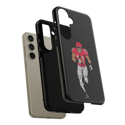 Football Player Tough Phone Case – Protective Black Sports iPhone Case