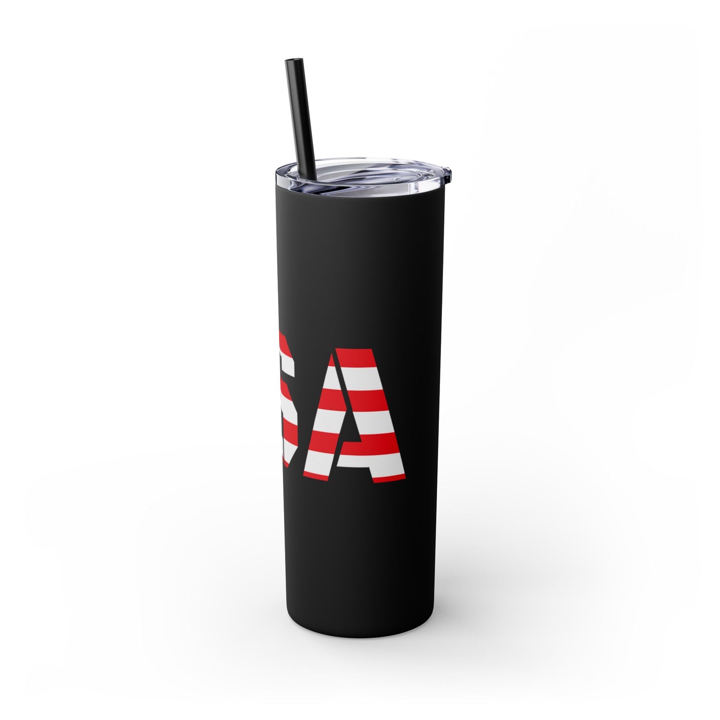 Skinny Tumbler — USA Flag 20oz Straw Tumbler (Patriotic Travel Cup)