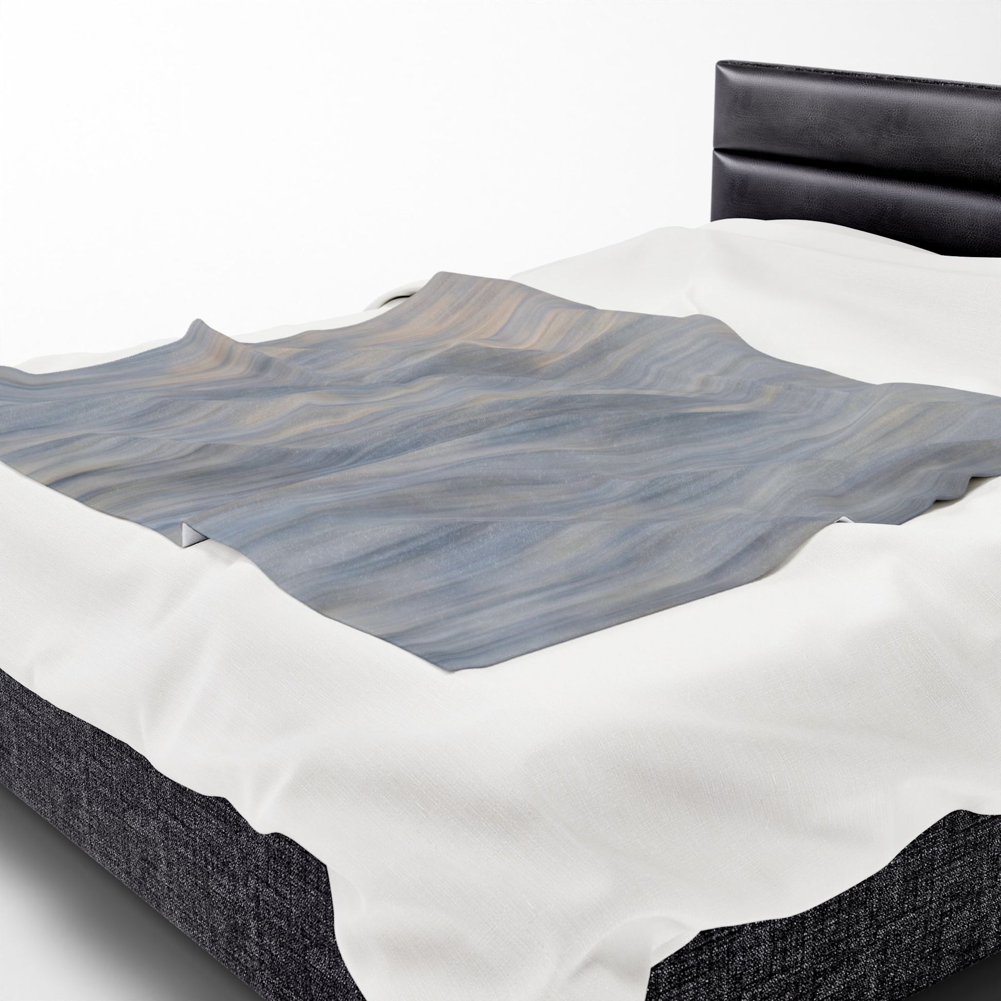 Cozy Velveteen Plush Blanket - Soft Textured Throw for Relaxation & Comfort - TRV