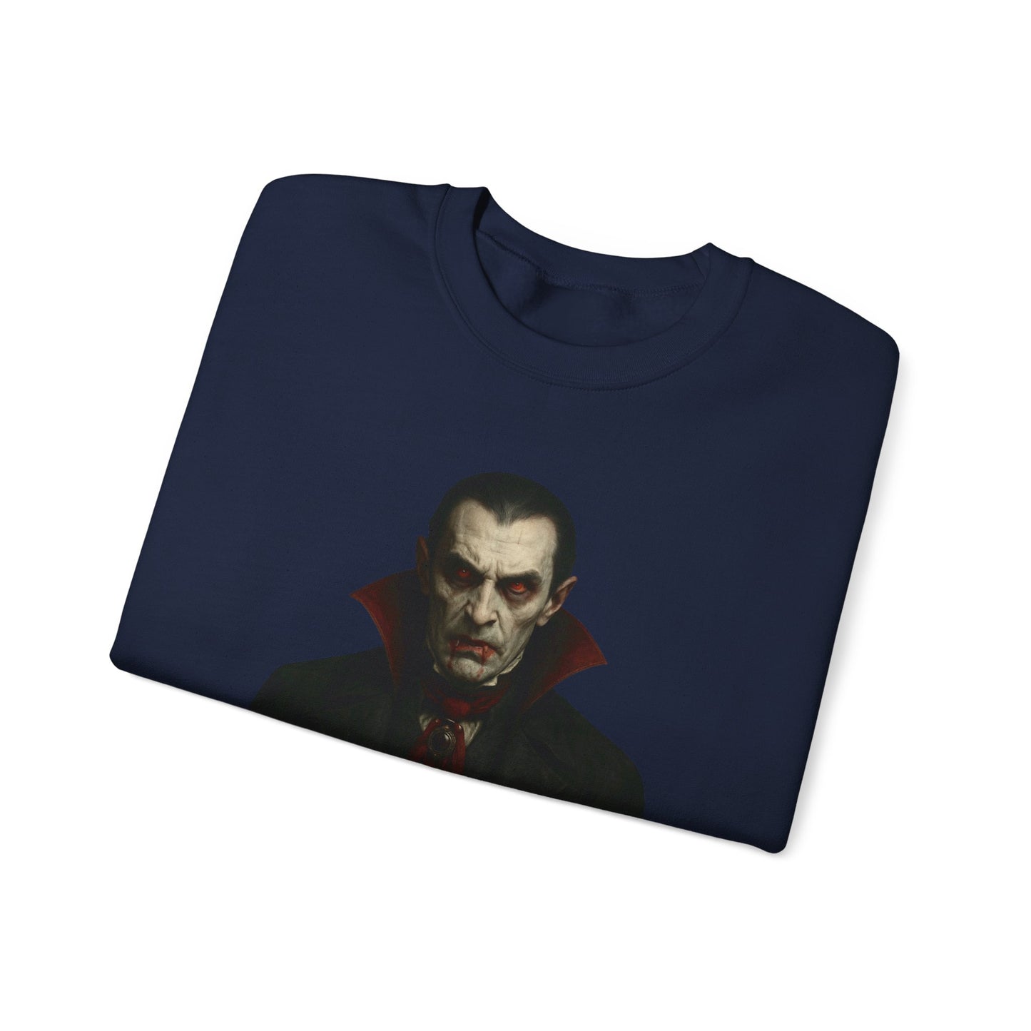 Gothic Horror Sweatshirt, Cozy Vampire Sweatshirt, Spooky Apparel, Halloween Costume Top, Unisex Halloween Sweatshirt