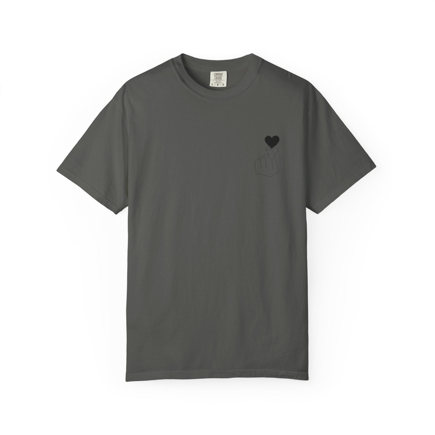 Unisex Garment-Dyed T-Shirt with Heart Design | Casual Trendy Wear for All Occasions
