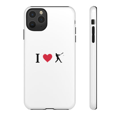 Baseball Love Phone Case, Tough Cases for Sports Lovers, i Heart Baseball Protection, Gift for Players, Cute Sports Case - TRV