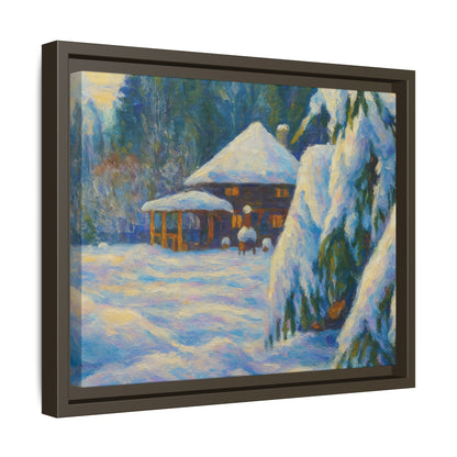 Canvas Art, Winter Scene Home Decor, Seasonal Gift for Art Lovers, Holidays Wall Art, Framed Painting, Matte Print - TRV