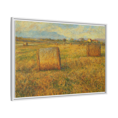 Framed Matte Canvas Wall Art - Rustic Farm Landscape, Country Decor, Home Gallery, Gift for Nature Lovers, Housewarming Decor - TRV