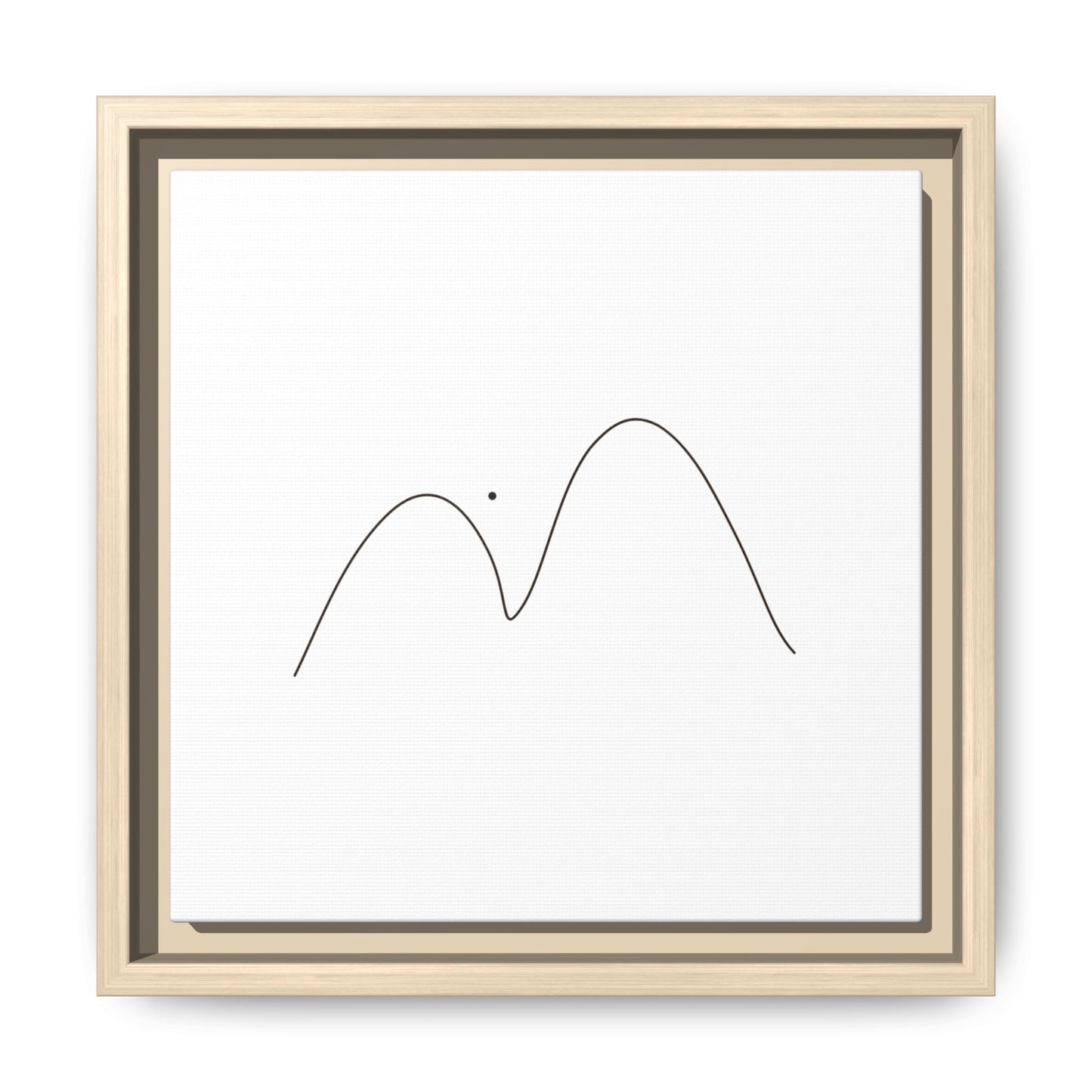 Minimal Line Mountains Matte Canvas Framed