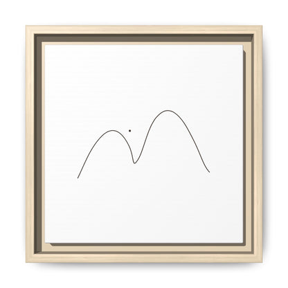 Minimal Line Mountains Matte Canvas Framed