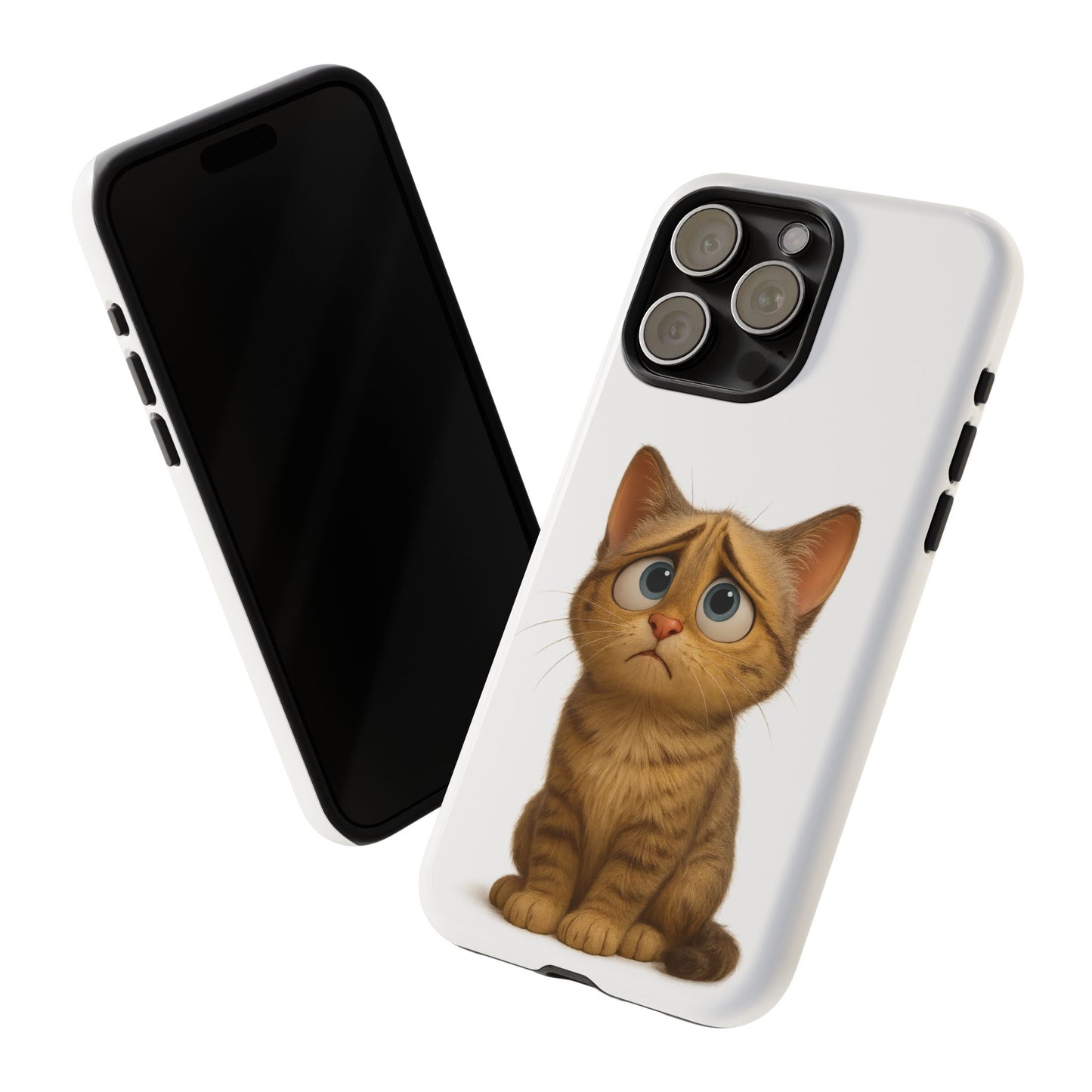 Cute Cat Phone Case, Funny Kitty Case, Animal Lover Gift, Cat Lover Accessory, Unique Cat Design Case, Pet Mom Gift - TRV