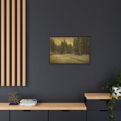 Framed Matte Canvas Wall Art - Serene Forest Landscape, Living Room Decor, Nature Print, Home Aesthetic, Gift for Nature Lovers, Wall [...] - TRV