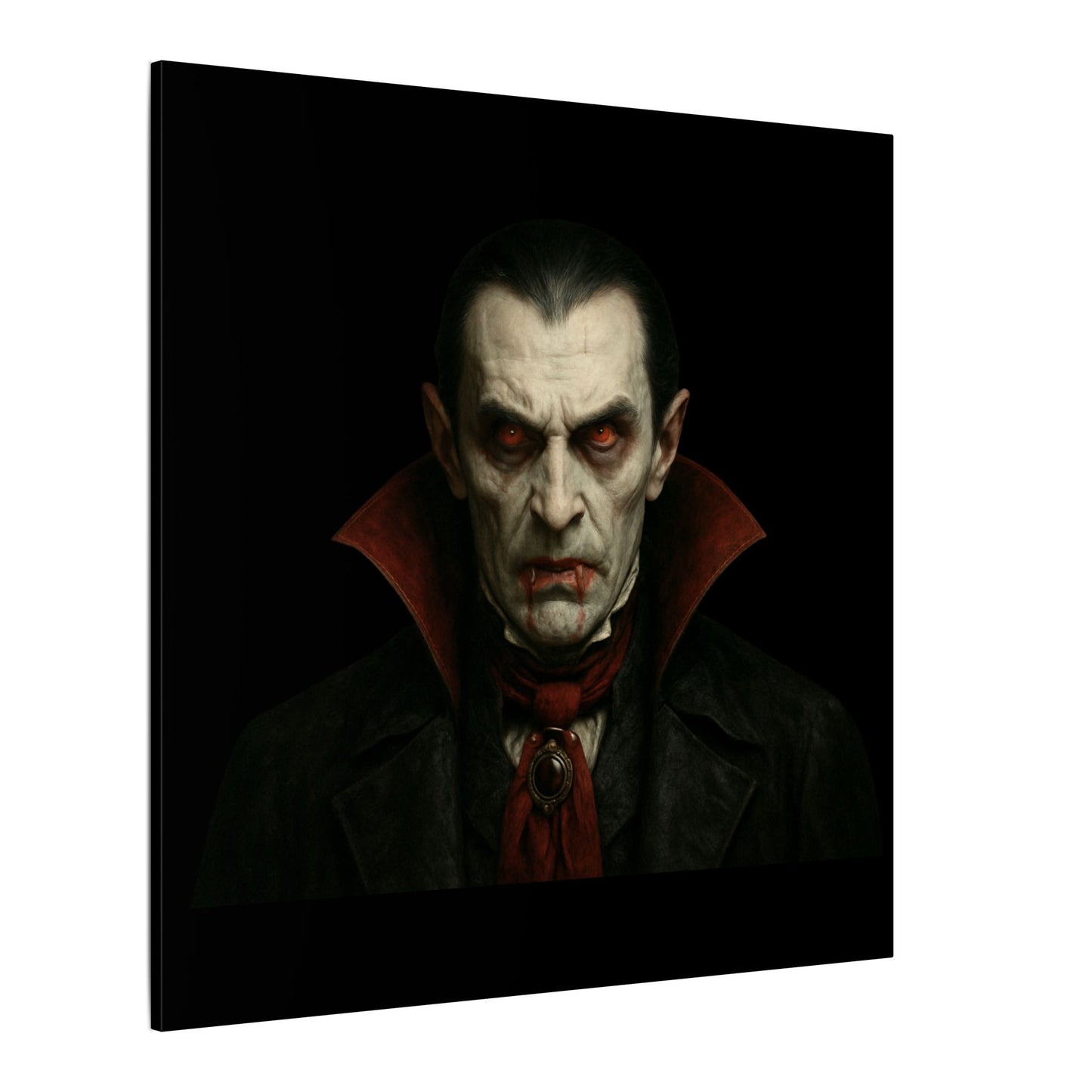 Vampire Portrait Canvas Wall Art – Gothic Dracula Print on Canvas