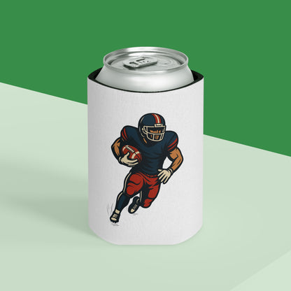 Football Player Can Cooler | Sports Fan Gift, Tailgate Accessories, Game Day Drink Holder, Party Favor, Football Party Decor