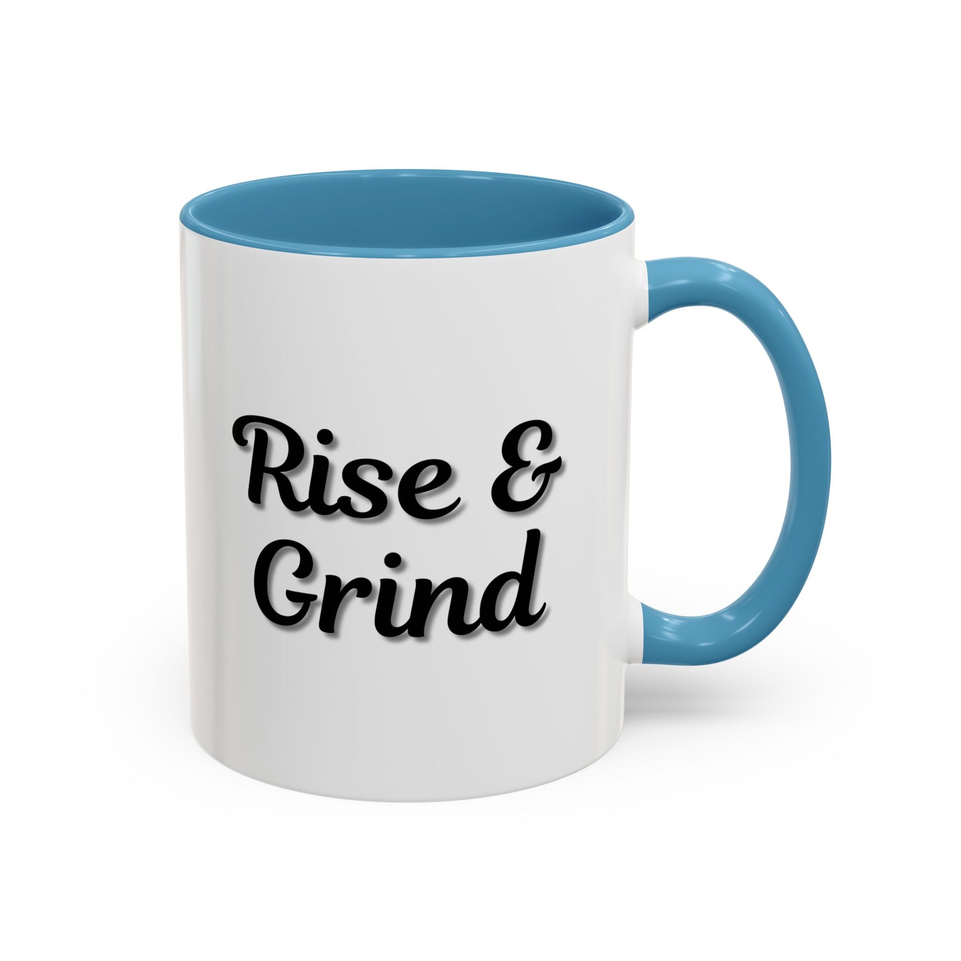 Rise & Grind Coffee Mug – Motivational Black Accent Mug for Daily Inspiration - TRV