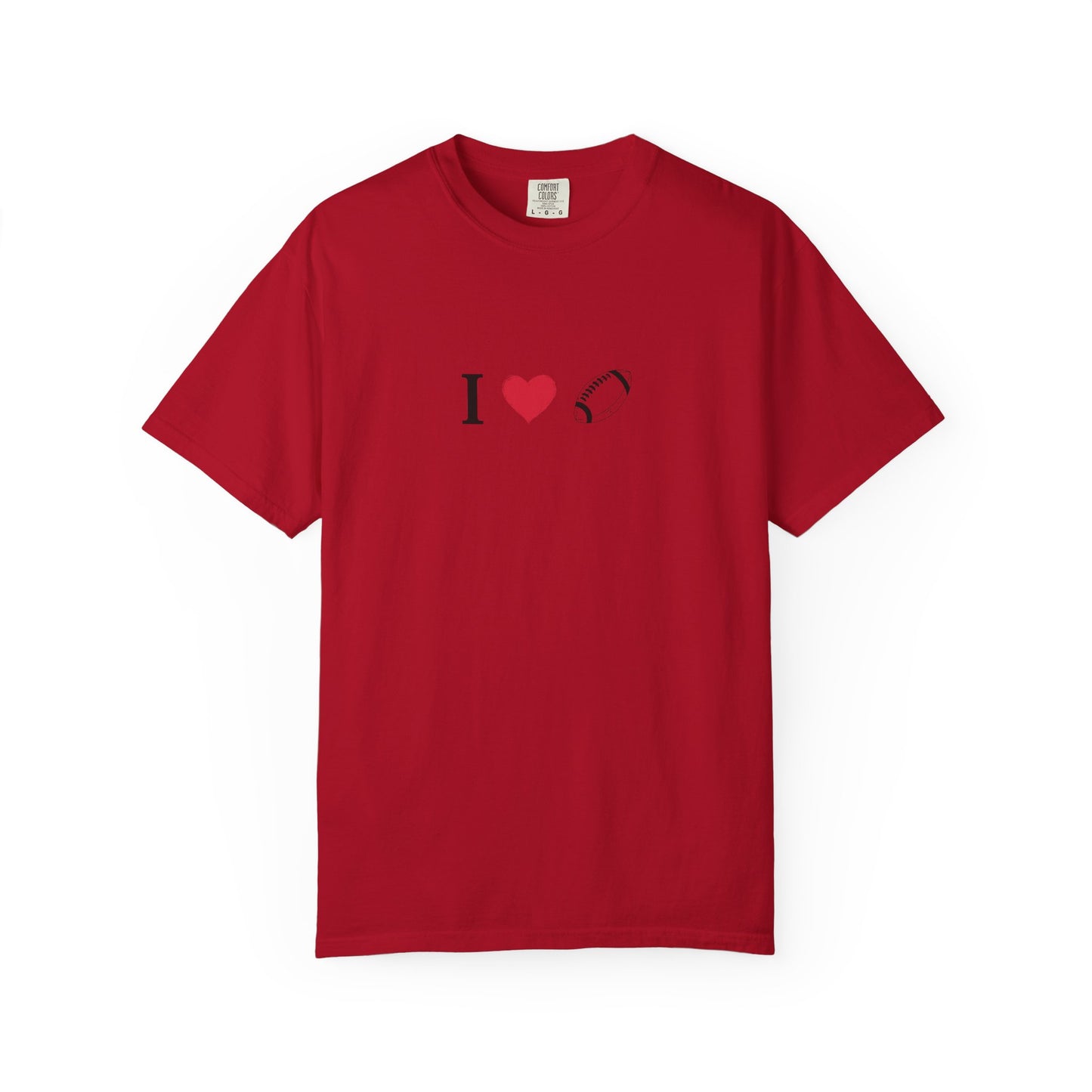 I Love Football T-Shirt - Unisex Cotton Tee, Fun Gift for Friends, Casual Style, Birthday Present, Summer Apparel - TRV