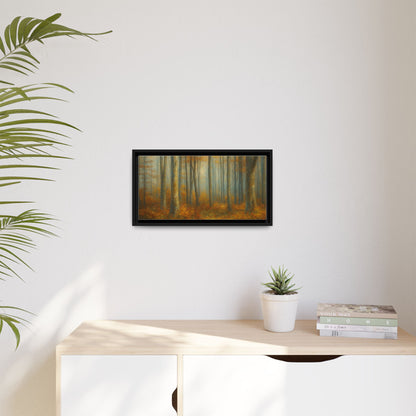 Autumn Forest Canvas Art, Framed Wall Decor, Rustic Home Decor, Nature Artwork, Gift for Nature Lovers - TRV