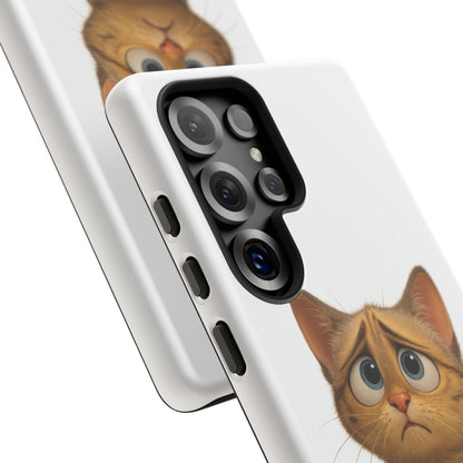 Cute Cat Phone Case, Funny Kitty Case, Animal Lover Gift, Cat Lover Accessory, Unique Cat Design Case, Pet Mom Gift - TRV