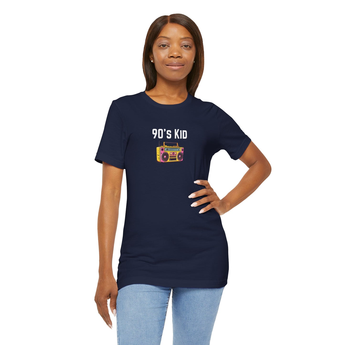 Retro Boombox Tee — 90s Kid Graphic T-Shirt