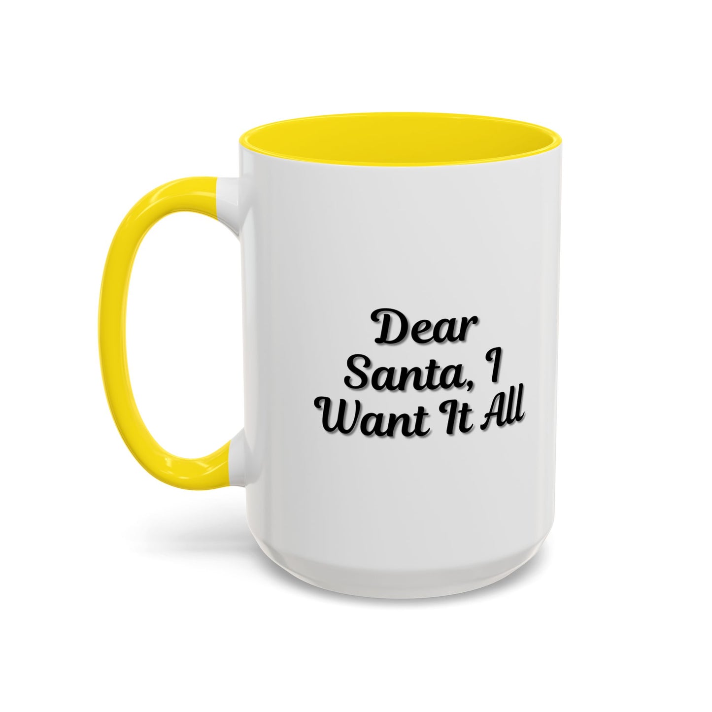 Dear Santa Accent Coffee Mug - Fun Holiday Mug for Christmas Enthusiasts