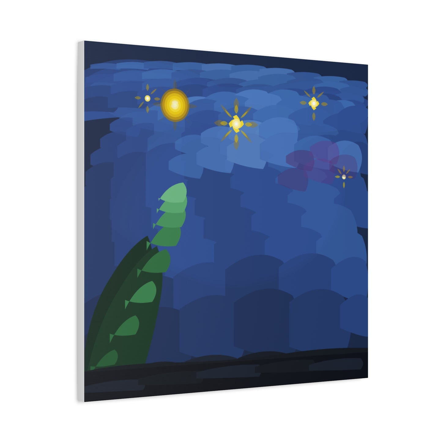 Starry Night Vortex Matte Canvas Stretched 1.25" | Impasto Brushstroke Reproduction
